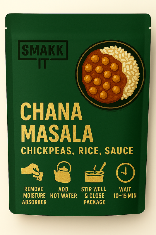 Freeze-dried vegan chana masala – gently spiced trail food with chickpeas