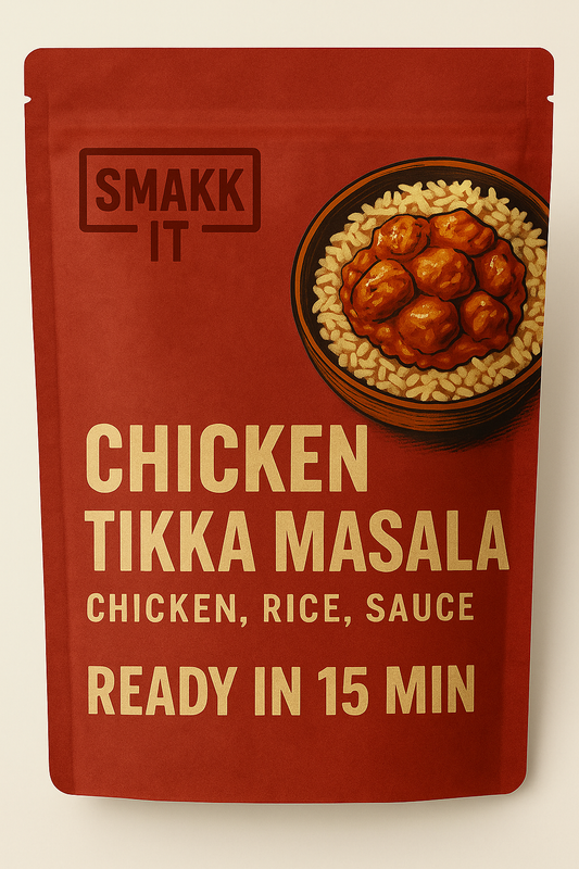 Mild tikka masala freeze-dried meal with rice – perfect for hikers and campers
